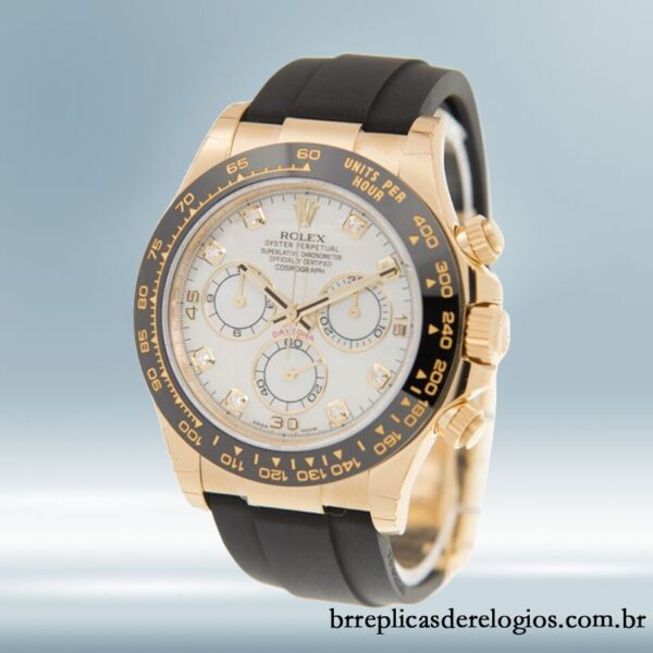 Rolex Daytona masculino 40mm 116518MDR Tom de ouro - Imagem 3