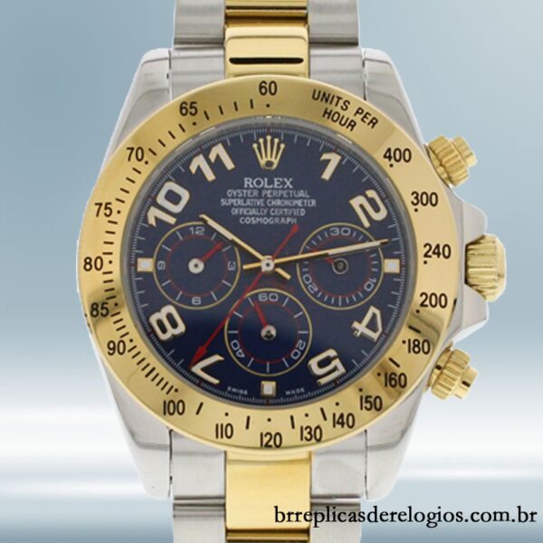 Rolex Daytona 116523BLAO 40mm masculino mostrador azul pulseira de ostra