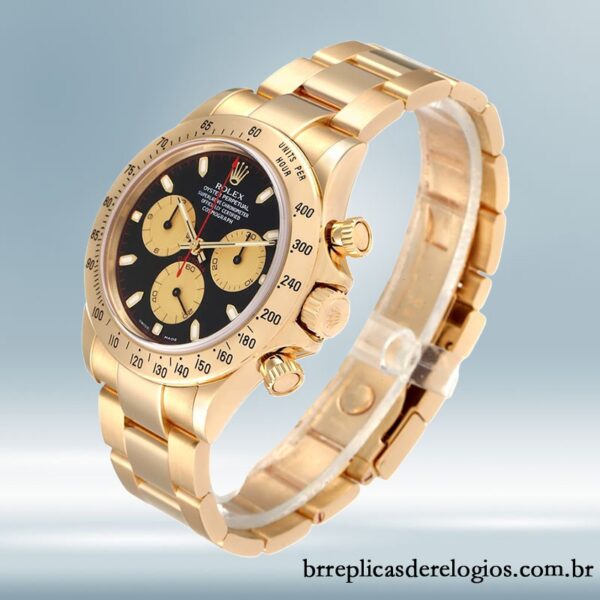 Rolex Daytona 116528-78598 masculino 40mm mostrador preto pulseira de ostra - Imagem 3