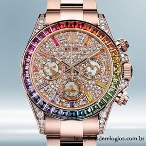 Rolex Daytona masculino 116595RBOW 40mm Mostrador Pavimentado em Diamante