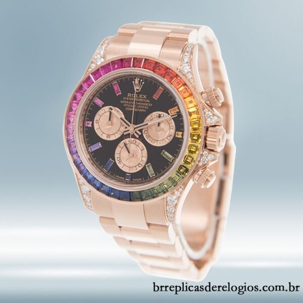 Rolex Daytona 116595RBOW 40mm masculino Rosa Dourado - Imagem 3