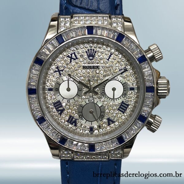 Rolex Daytona 40mm 116599-12SA masculino Automático Mostrador Pavimentado em Diamante