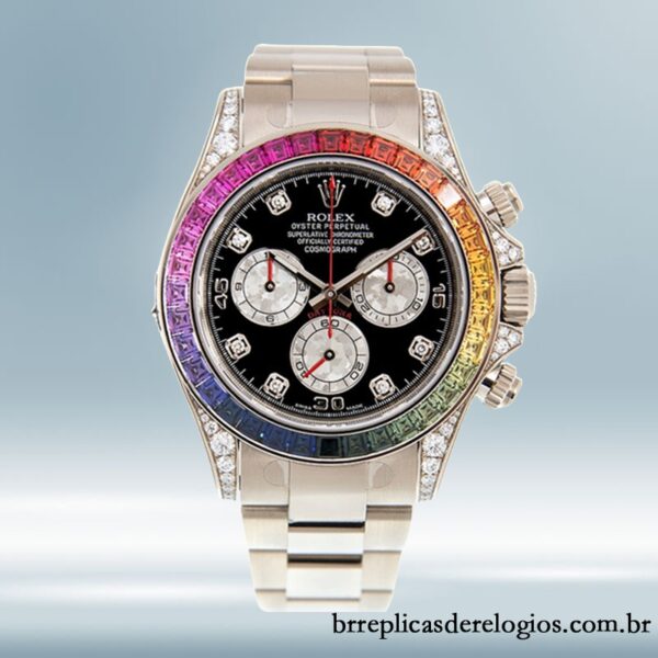 Rolex Daytona 116599RBOW 40mm masculino pulseira de ostra Tom prata - Imagem 2