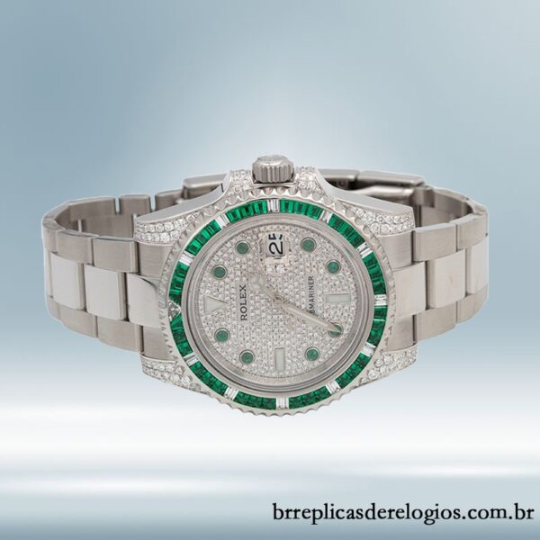 Rolex Submariner 116659 40mm masculino pulseira de ostra Tom prata - Image 3
