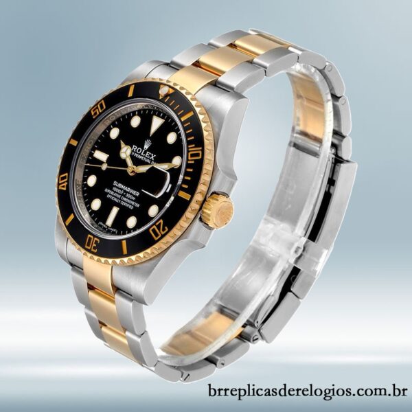 Rolex Submariner masculino 116613-LN-97203 40mm Tom prata mostrador preto - Image 3