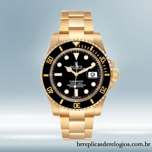 Rolex Submariner 116618LN-97208 40mm masculino Tom de ouro - Imagem 2