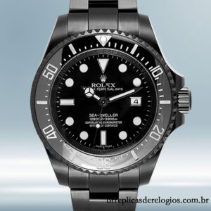 Rolex Sea-Dweller masculino 44mm 116660 tom preto pulseira de ostra