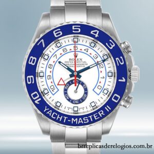 Rolex Yacht-master Ii masculino 44mm 116680-78210 Pulseira Tom prata