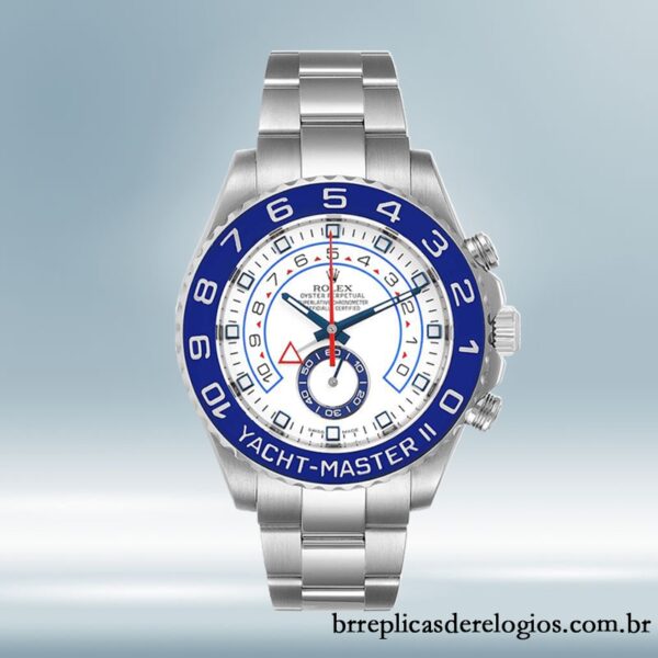Rolex Yacht-master Ii masculino 44mm 116680-78210 Pulseira Tom prata - Image 2