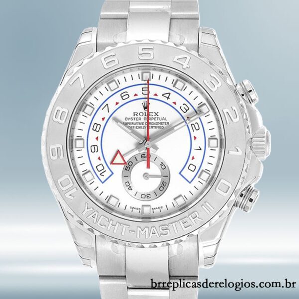 Rolex Yacht-master 116689-78219 44mm masculino mostrador branco Tom prata