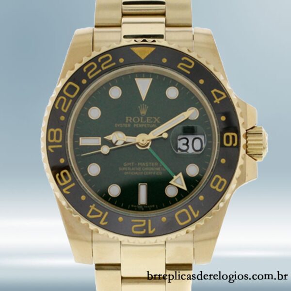 Rolex Gmt Master 40mm masculino 116718GRSO pulseira de ostra