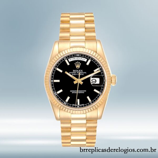 Rolex Day-Date masculino 118238BKSP 36mm Pulseira do Jubileu - Image 2