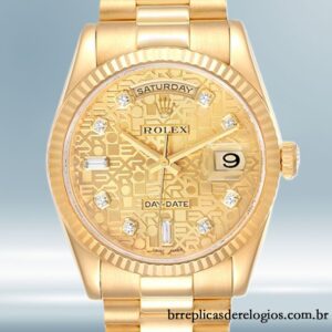 Rolex Day-Date masculino 36mm 118238CJDP Pulseira do Jubileu
