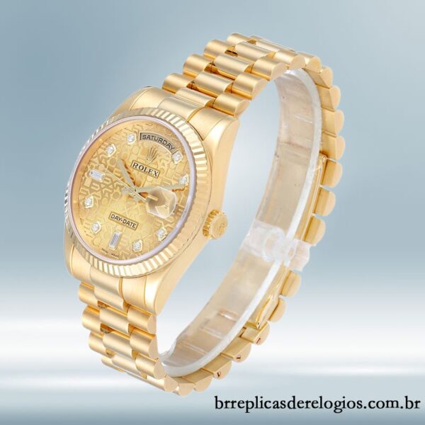 Rolex Day-Date masculino 36mm 118238CJDP Pulseira do Jubileu - Image 3