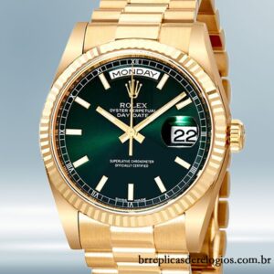Rolex Day-Date 36mm 118238GNSP Unissex Automático Mostrador Verde