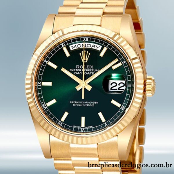 Rolex Day-Date 36mm 118238GNSP Unissex Automático Mostrador Verde