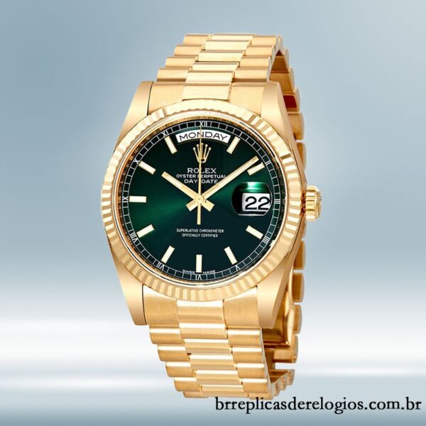 Rolex Day-Date 36mm 118238GNSP Unissex Automático Mostrador Verde - Image 2