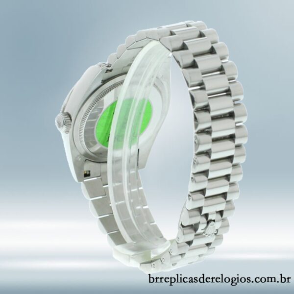 Rolex Day-date m118389-0008 masculino 36mm Mostrador Prateado Tom prata - Imagem 4