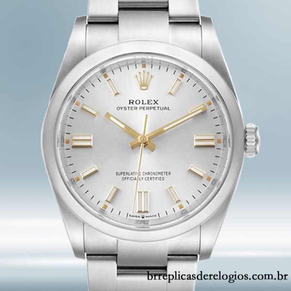 Rolex Oyster Perpetual 41mm m124300-0001 Unissex Tom prata pulseira de ostra
