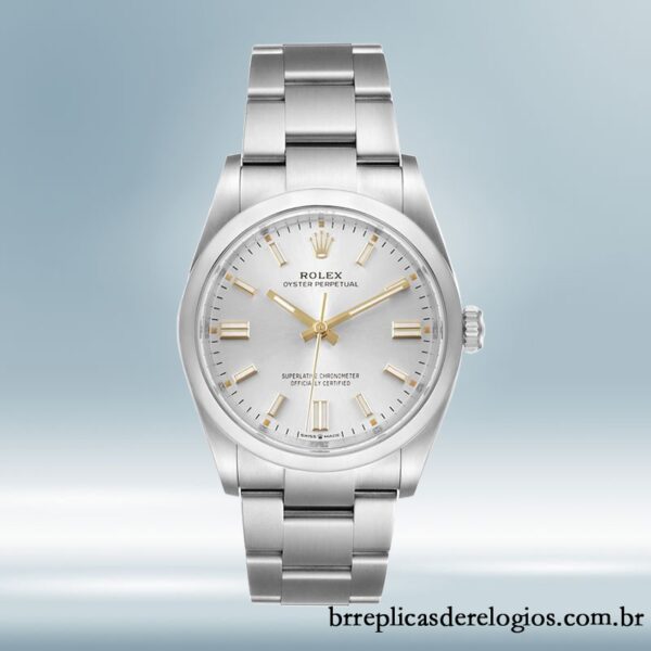 Rolex Oyster Perpetual 41mm m124300-0001 Unissex Tom prata pulseira de ostra - Image 2