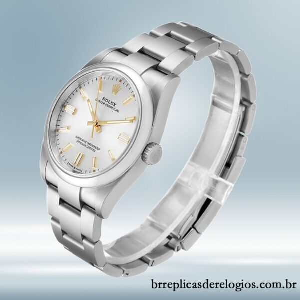 Rolex Oyster Perpetual 41mm m124300-0001 Unissex Tom prata pulseira de ostra - Image 3