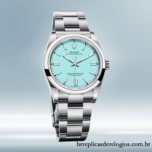 Rolex Oyster Perpetual Unissex m124300-0006 41mm Automático Mostrador Azul Turquesa - Imagem 2