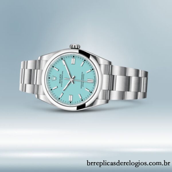 Rolex Oyster Perpetual Unissex m124300-0006 41mm Automático Mostrador Azul Turquesa - Imagem 3
