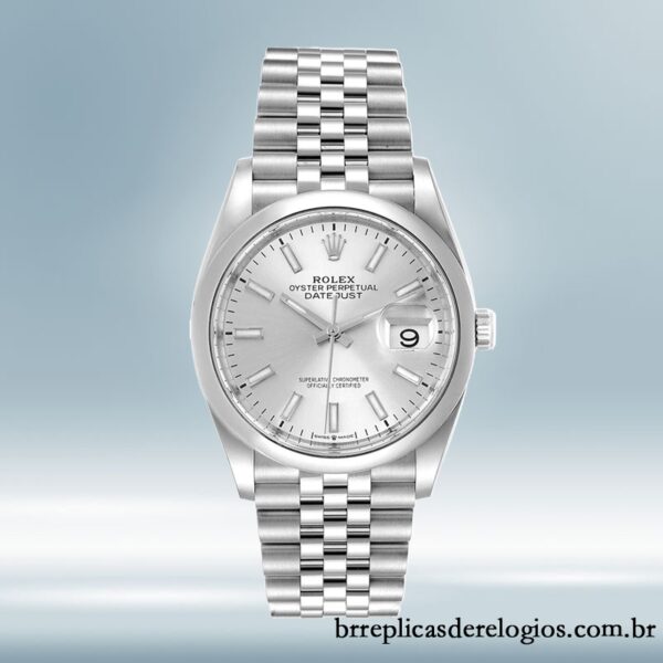 Rolex Datejust 36mm masculino m126200-0001 Mostrador Prateado - Imagem 2