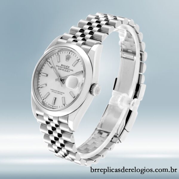 Rolex Datejust 36mm masculino m126200-0001 Mostrador Prateado - Imagem 3