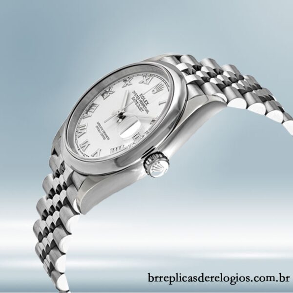 Rolex Datejust masculino 36mm m126200-0007 Pulseira do Jubileu mostrador branco - Image 3