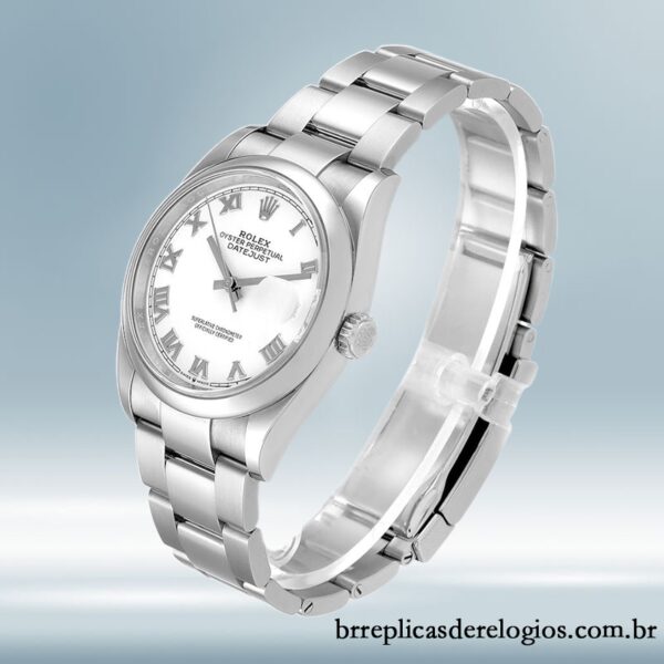 Rolex Datejust masculino m126200-0008 36mm Tom prata - Imagem 3