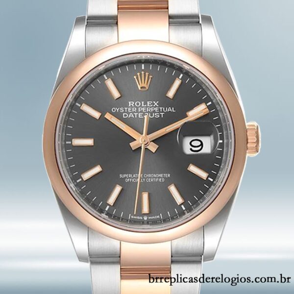 Rolex Datejust m126201-0014 36mm masculino Mostrador cinza
