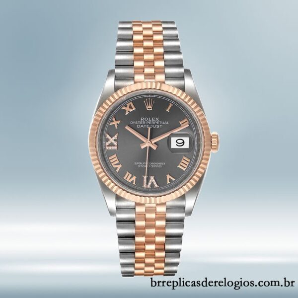 Rolex Datejust 36mm masculino m126231-0023 Tom prata Automático - Imagem 2