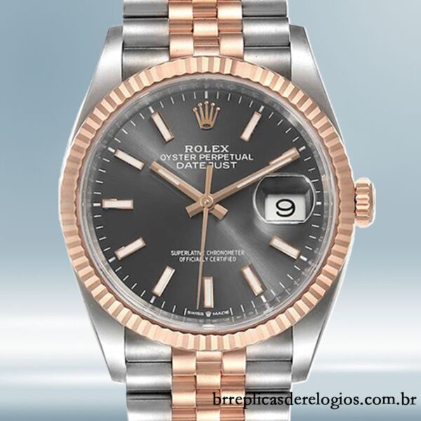 Rolex Datejust m126231-0013 36mm masculino Tom prata