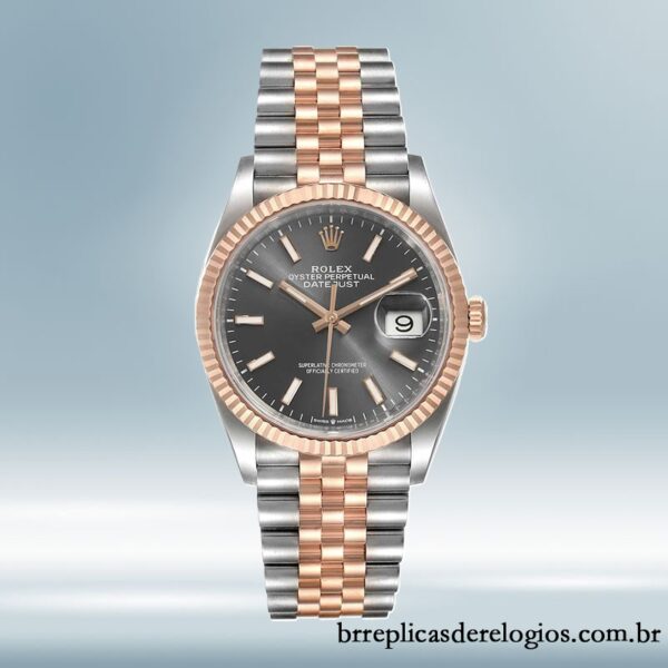 Rolex Datejust m126231-0013 36mm masculino Tom prata - Imagem 2