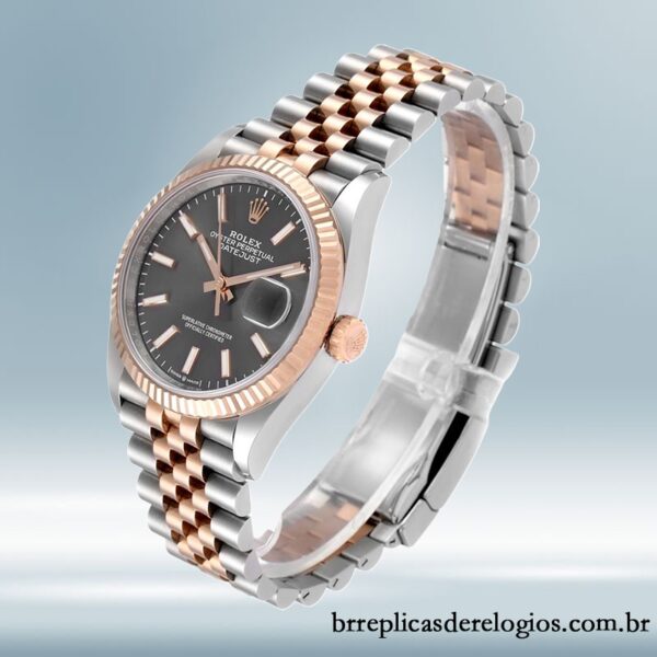 Rolex Datejust m126231-0013 36mm masculino Tom prata - Imagem 3