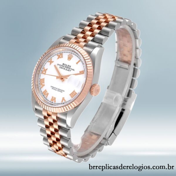 Rolex Datejust masculino 36mm m126231-0015 mostrador branco Tom prata - Image 3