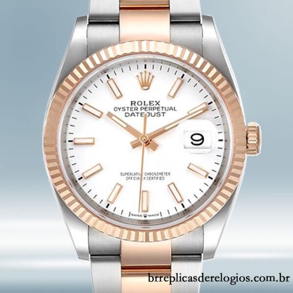 Rolex Datejust masculino m126231-0018 36mm Tom prata