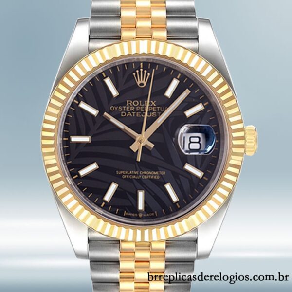 Rolex Datejust 126233 masculino 41mm Tom prata Pulseira do Jubileu