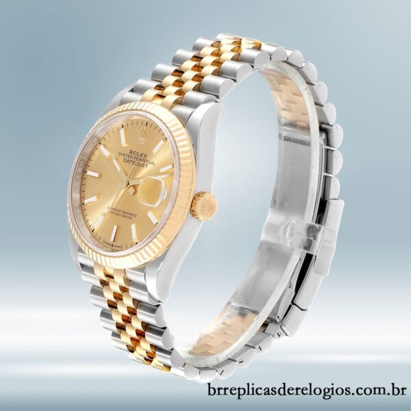Rolex Datejust masculino 36mm 126233CSJ Tom prata mostrador champanhe - Image 3