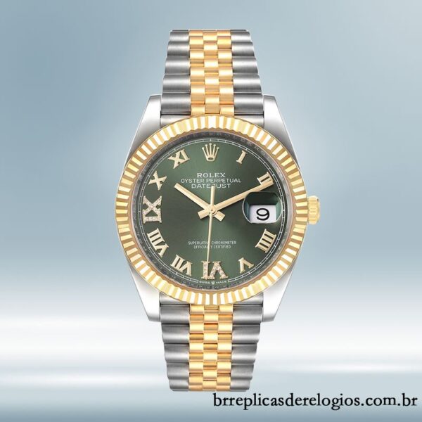 Rolex Datejust masculino 36mm m126233-0025 Tom prata Automático - Imagem 2
