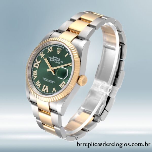 Rolex Datejust 36mm m126233-0026 masculino pulseira de ostra Tom prata - Image 3