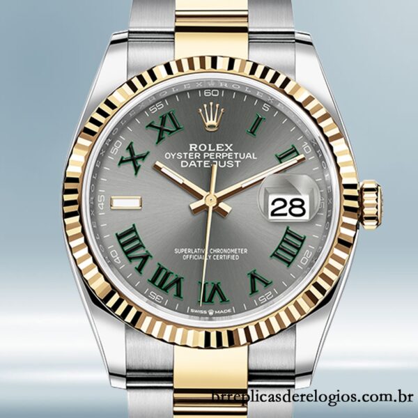 Rolex Datejust masculino m126233-0036 36mm Pulseira do Jubileu