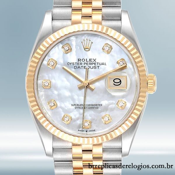 Rolex Datejust 36mm masculino m126233-0023 Mostrador Madrepérola