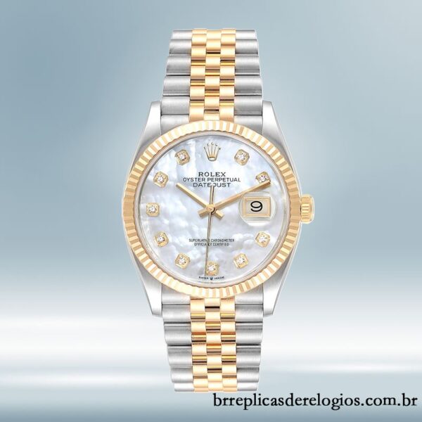 Rolex Datejust 36mm masculino m126233-0023 Mostrador Madrepérola - Imagem 2