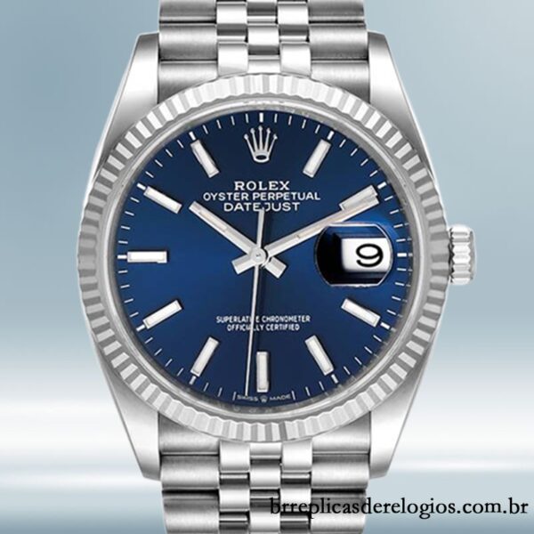 Rolex Datejust 36mm masculino 126234BLSJ mostrador azul