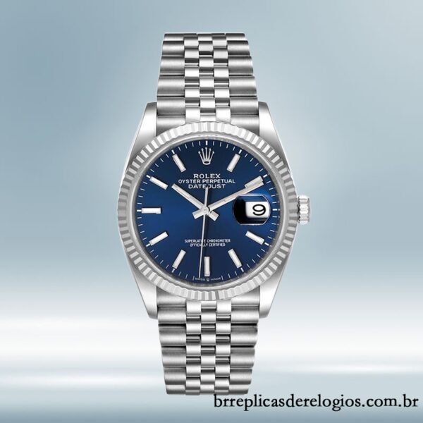 Rolex Datejust 36mm masculino 126234BLSJ mostrador azul - Imagem 2