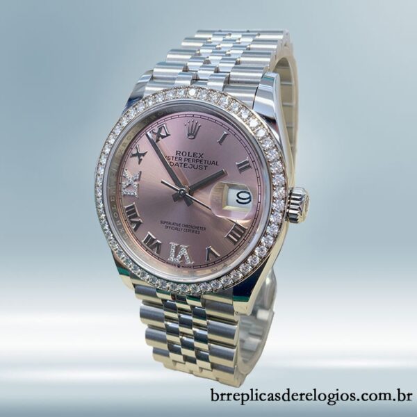 Rolex Datejust Senhoras 36mm m126284rbr-0023 Automático Mostrador Rosa - Imagem 3