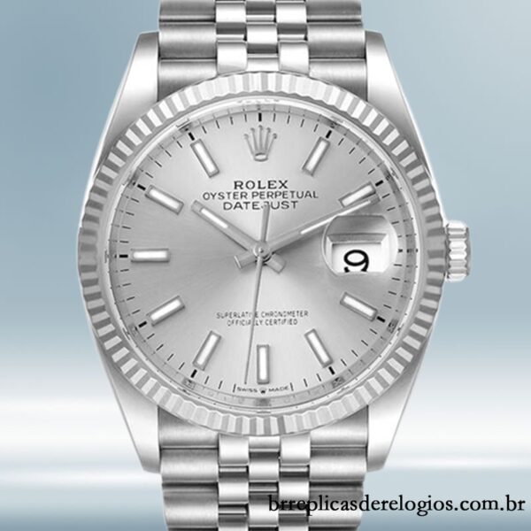Rolex Datejust 126234SSJ masculino 36mm Automático Tom prata