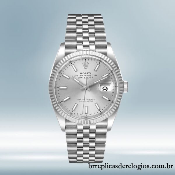 Rolex Datejust 126234SSJ masculino 36mm Automático Tom prata - Image 2